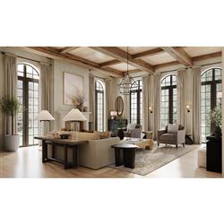 Palecek Chloe Rustic Fossilized Natural Tree Trunk Side End Table|