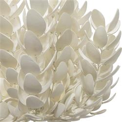 Palecek Coco Magnolia Coastal Beach Hand-Cut Coco Shell Hanging Pendant|