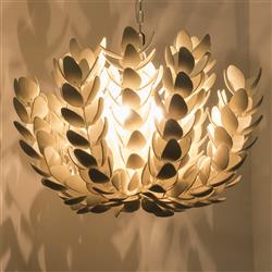 Palecek Coco Magnolia Coastal Beach Hand-Cut Coco Shell Hanging Pendant|