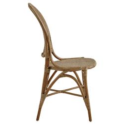 Lydia French Country Brown Rattan Dining Chair|