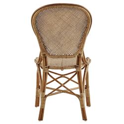 Lydia French Country Brown Rattan Dining Chair|