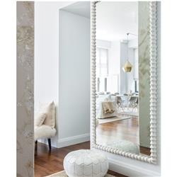 Clyde Global Bazaar White Resin Floor Mirror|