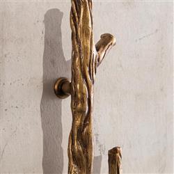 John-Richard Hallwood Rustic Lodge Golden Oak Case Branch Handle Wardrobe|