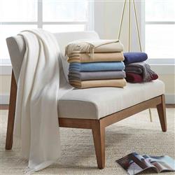 Sferra Dorsey Modern Classic Silver Cashmere Throw Blanket|