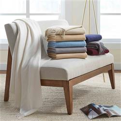 Sferra Dorsey Modern Classic Sky Cashmere Throw Blanket|