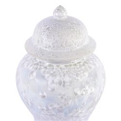 Garlan French Country White Ceramic Decorative Temple Jar|