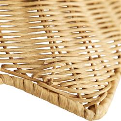 Parasol Coastal Antique Brass Handwoven Rattan Parasol Shade Table Lamp|