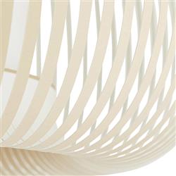 Mia Modern Classic Beige White Banded Shade Gold Antique Brass Pendant|