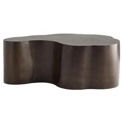 Meadow Modern Classic Antique Bronze Iron Abstract Oval Coffee Table|