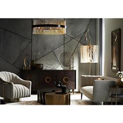 Meadow Modern Classic Gold Antique Iron Abstract Brass Curved Coffee Table|