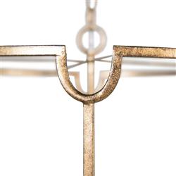 Stella Modern Drum Shape Horseshoe Pattern Antique Gold Chandelier|