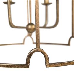 Stella Modern Drum Shape Horseshoe Pattern Antique Gold Chandelier|