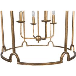 Stella Modern Drum Shape Horseshoe Pattern Antique Gold Chandelier|