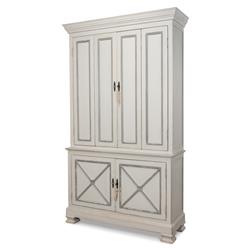 Rafaela French Country Grey Reclaimed Pine Wood Armoire|