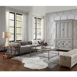 Rafaela French Country Grey Reclaimed Pine Wood Armoire|