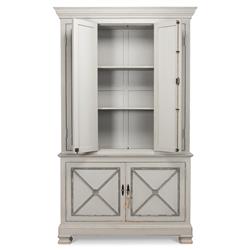 Rafaela French Country Grey Reclaimed Pine Wood Armoire|