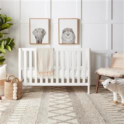 Scandinavia Dula Modern Ivory Grey Wool Striped Patterned Rug - 5'x8'|