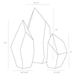 Nerine Coastal Beach White Resin Sculptures - Set of 3|