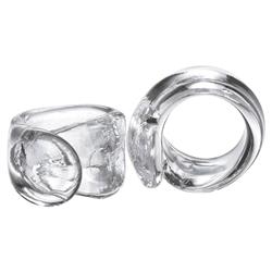 Simon Pearce Modern Classic Ascutney Glass Napkin Ring|
