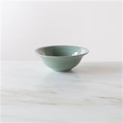Simon Pearce Modern Classic Belmont 6" Round Crackle Celadon Stoneware Bowl|
