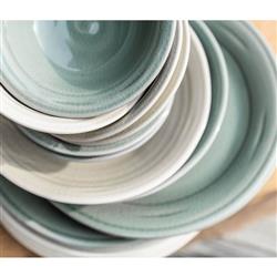 Simon Pearce Modern Classic Belmont 6" Round Crackle Celadon Stoneware Bowl|