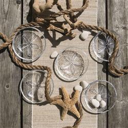 Simon Pearce Coastal Sand Dollar Glass Bowl|