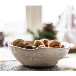 Simon Pearce Burlington Modern Classic Cloud Stoneware Pasta Bowl|