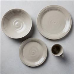 Simon Pearce Modern Classic Belmont Crackle Ivory Stoneware Pasta Bowl|