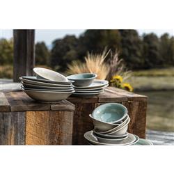 Simon Pearce Modern Classic Belmont Crackle Ivory Stoneware Pasta Bowl|