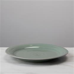 Simon Pearce Modern Classic Belmont Crackle Celadon Stoneware Dinner Plate|