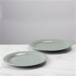 Simon Pearce Modern Classic Belmont Crackle Celadon Stoneware Dinner Plate|