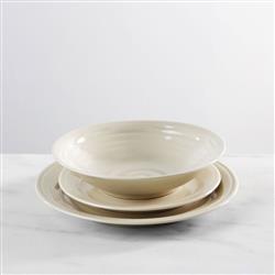 Simon Pearce Modern Classic Belmont Crackle Ivory Stoneware Dinner Plate|