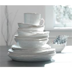 Simon Pearce Burlington Modern Classic Cloud Stoneware Dinner Plate|