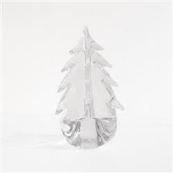 Simon Pearce Vermont Evergreen Modern Classic Clear Glass Tree - 6"|