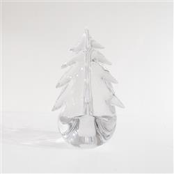 Simon Pearce Vermont Evergreen Modern Classic Clear Glass Tree - 6"|
