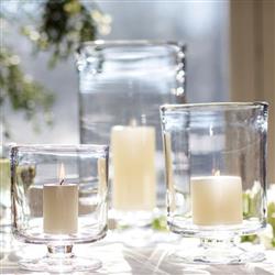 Simon Pearce Modern Classic Nantucket Glass Candle Holder - Medium|