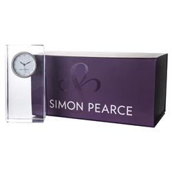 Simon Pearce Modern Classic Woodbury Tall Glass Table Clock|