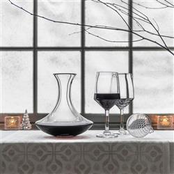 Simon Pearce Modern Classic Madison Glass Wine Decanter|