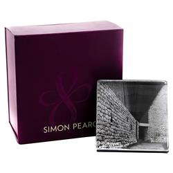 Simon Pearce Modern Classic Woodbury Square Glass Photo Block Frame - 5x5|