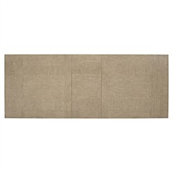 Sarabeth Brown Wood White Pedestal Rectangular Extendable Dining Table - 92-132"W|