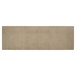 Sarabeth Brown Wood White Pedestal Rectangular Extendable Dining Table - 92-132"W|