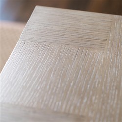 Sarabeth Brown Wood White Pedestal Rectangular Extendable Dining Table - 92-132"W|