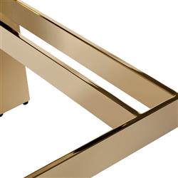 Darcy Mid Century Cream White Leather Brass Steel Counter Stool|