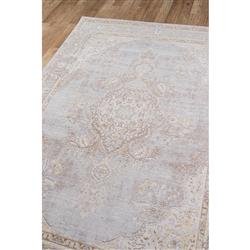Esme French Country Distressed Grey Medallion Patterned Rug - 4'x6'|
