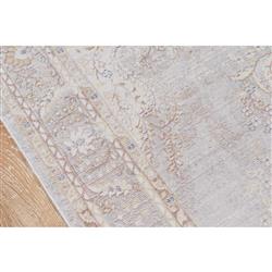 Esme French Country Distressed Grey Medallion Patterned Rug - 4'x6'|