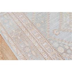 Esme Modern Pastel Blue Beige Diamond Medallion Patterned Rug - 4'x6'|