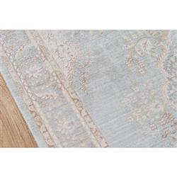 Esme Modern Classic Pastel Blue Beige Medallion Patterned Rug - 2'x3'|