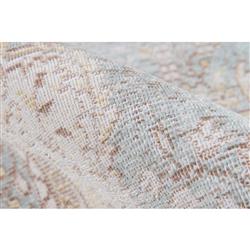 Esme Modern Classic Pastel Blue Beige Medallion Patterned Rug - 2'x3'|