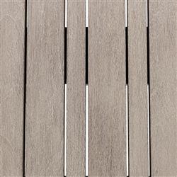 Cody Coastal Beach Angled Base Rectangular Grey Teak Outdoor Dining Table - 86.5"W|