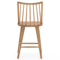 Lara Rustic Lodge Brown Oak Windsor Counter Stool|